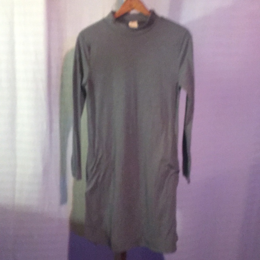 Brand new nail length cotton long sleeve dress